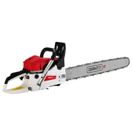 Giantz Chainsaw Petrol 62CC 22" Bar Commercial E-Start Pruning Chain Saw.