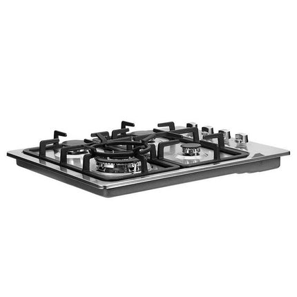 Devanti Gas Cooktop 60cm Stove Hob Silvir.
