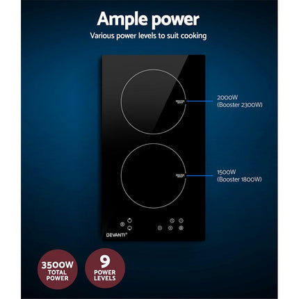 Devanti Induction Cooktop 30cm Electric Cooker.