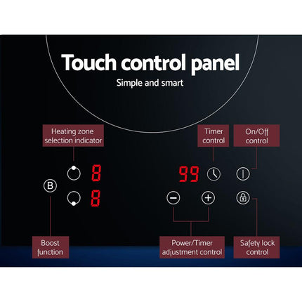 Devanti Induction Cooktop 30cm Electric Cooker.