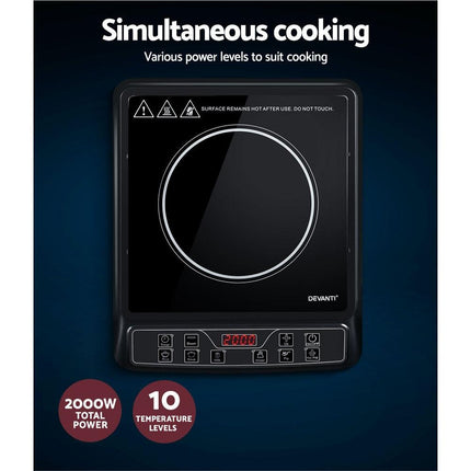 Devanti Induction Cooktop 30cm Portable Cooker.