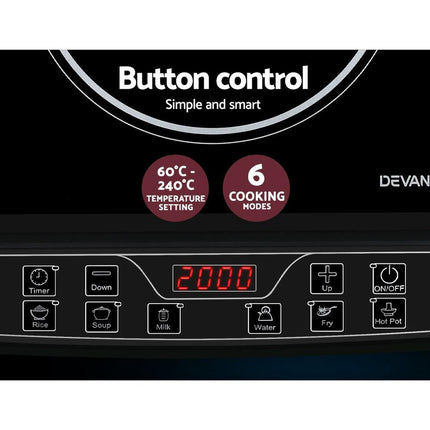 Devanti Induction Cooktop 30cm Portable Cooker.