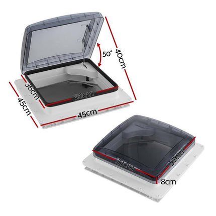 Weisshorn Caravan Roof Vent Air Exhaust Hatch RV Motorhome Camper White.