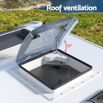 Weisshorn Caravan Roof Vent Air Exhaust Hatch RV Motorhome Camper White.