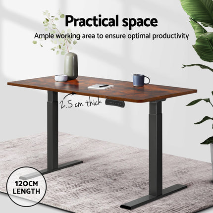 Artiss Standing Desk Top Rustic Brown 120CM.