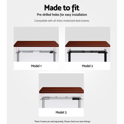 Artiss Standing Desk Top Walnut 120CM.