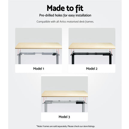 Artiss Standing Desk Top White Oak 140CM.