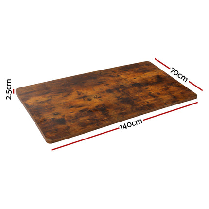 Artiss Standing Desk Top Rustic Brown 140CM.