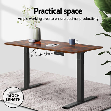Artiss Standing Desk Top Rustic Brown 140CM.