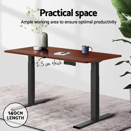 Artiss Standing Desk Top Walnut 140CM.