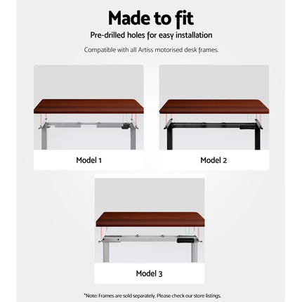 Artiss Standing Desk Top Walnut 140CM.