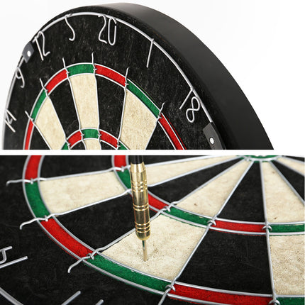 18" Dartboard Dart Board with Steel Darts Competition Party Game.