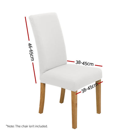 Artiss Dining Chair Covers 6x Slipcovers Spandex Stretch Banquet Wedding White.