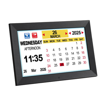 Artiss 10" Digital Day Clock Alarm Calendar Dementia Date Week Desk Clocks Black.
