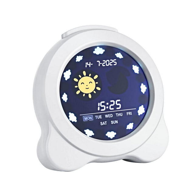Artiss 3.8" Digital Day Clock Calendar Alarm LCD Display White.