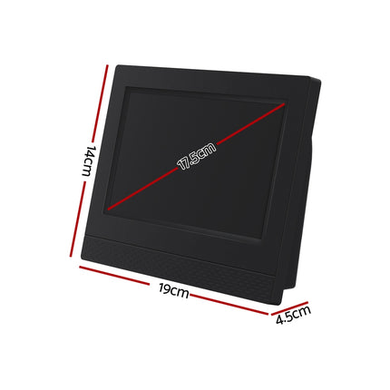 Artiss 7" Digital Day Clock Calendar Alarm Black.