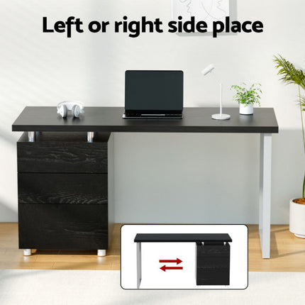 Artiss Computer Desk Drawer Black 140CM.