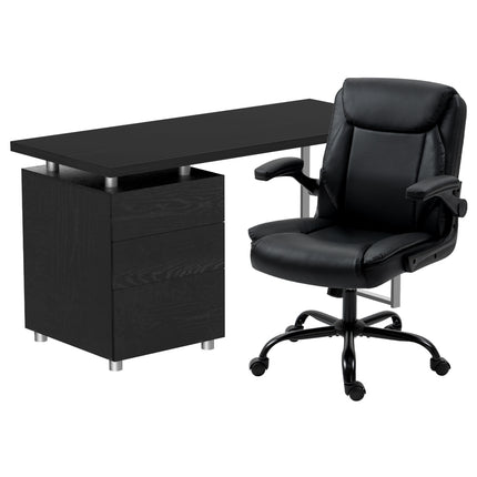 Artiss Computer Desk Executive Office Chairs Sets Black.