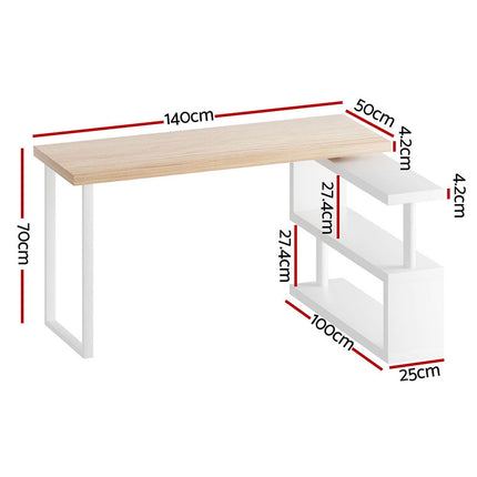 Artiss Computer Desk Bookshelf 140CM.