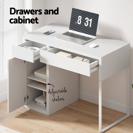 Artiss Computer Desk Drawer Cabinet White.
