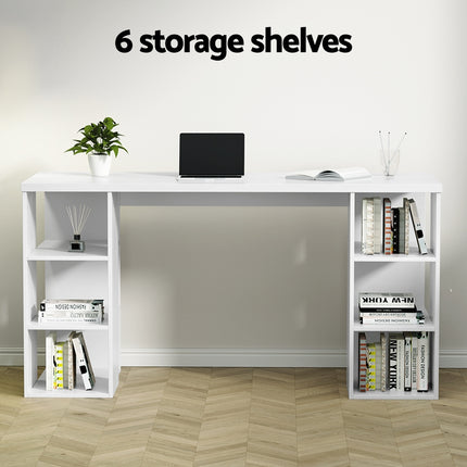 Artiss Computer Desk Bookshelf White 150CM.
