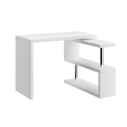Artiss Computer Desk L-Shape Bookshelf White.