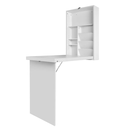 Artiss Computer Desk Bookshelf Wall Mount White.