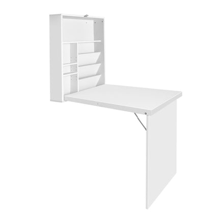 Artiss Computer Desk Bookshelf Wall Mount White.