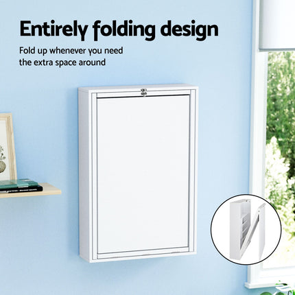 Artiss Computer Desk Bookshelf Wall Mount White.