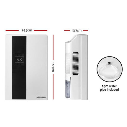 Devanti Dehumidifier 2L Air Purifier White.