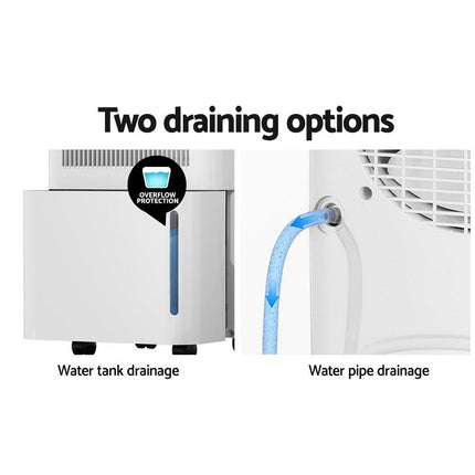 Devanti Dehumidifier 12L Air Purifier White.