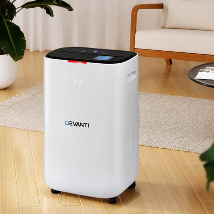 Devanti Dehumidifier 20L Air Purifier White.