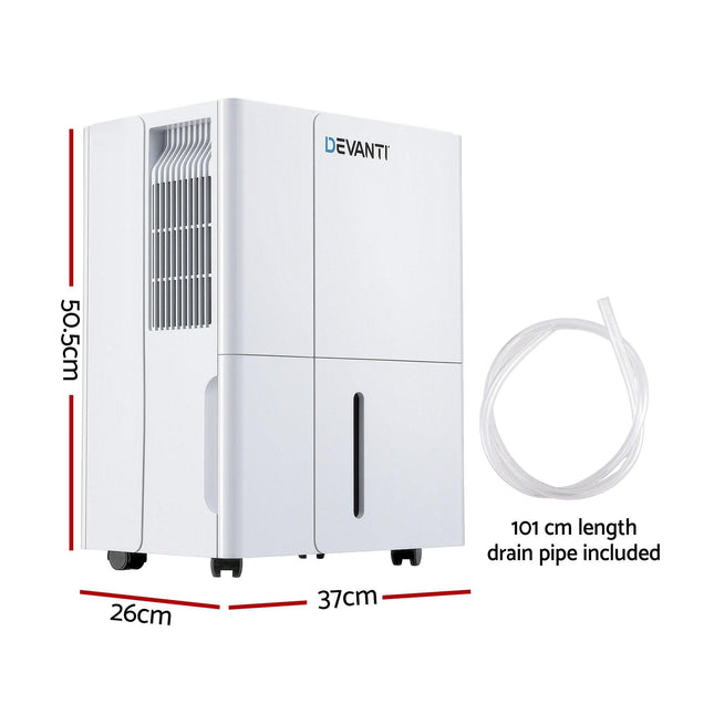 Devanti 30L/Day Dehumidifier Home Air Dryer Mould Moisture 4.7L Tank.