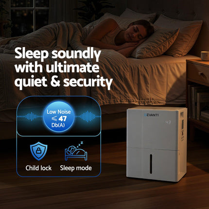 Devanti 30L/Day Dehumidifier Home Air Dryer Mould Moisture 4.7L Tank.