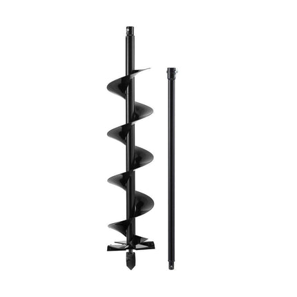 Giantz Post Hole Digger Auger Drill Bit 200mm with 80cm Extension Shaft Black.