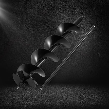 Giantz Post Hole Digger Auger Drill Bit 200mm with 80cm Extension Shaft Black.