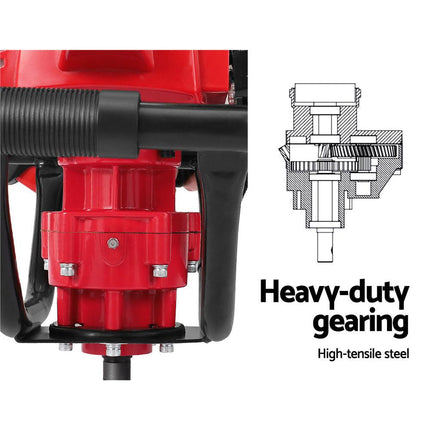 Giantz Post Hole Digger Petrol Motor Drill Extension Auger Bits Kits.