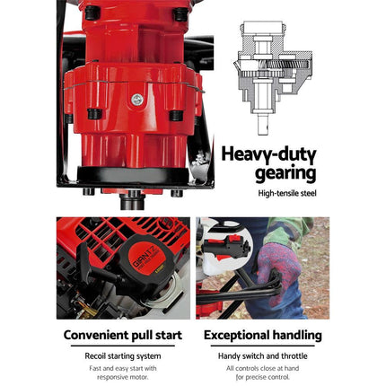 Giantz Post Hole Digger 300mm Petrol Drill Extension Bits Auger.