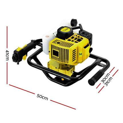 Giantz Post Hole Digger Motor Only Petrol Engine Yellow.