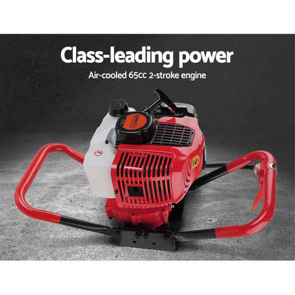 Giantz Post Hole Digger 200mm Petrol Drill Extension Bits Auger.