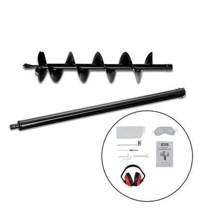 Giantz Post Hole Digger 200mm Petrol Drill Extension Bits Auger.