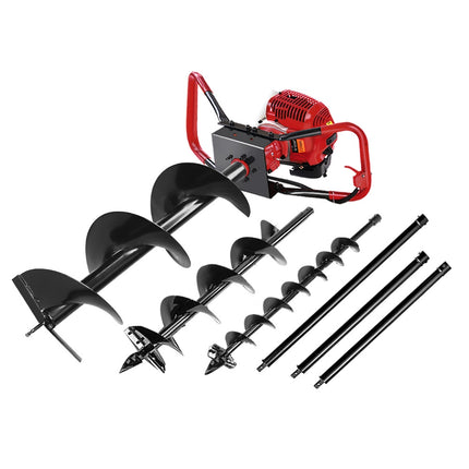 Giantz Petrol Post Hole Digger Extension Auger Bits Kit.