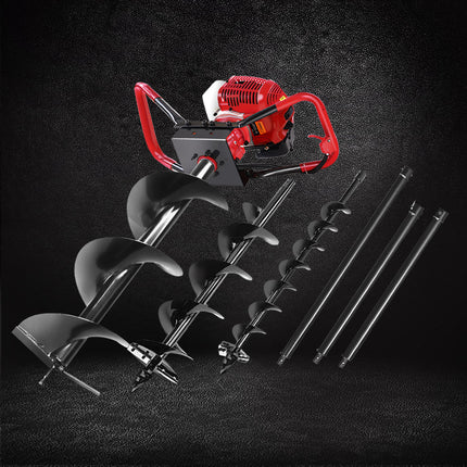 Giantz Petrol Post Hole Digger Extension Auger Bits Kit.