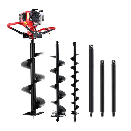 Giantz Post Hole Digger Petrol Motor Drill Extension Auger Bits Kits.