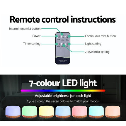 Devanti Aroma Diffuser Aromatherapy Humidifier 500ml.