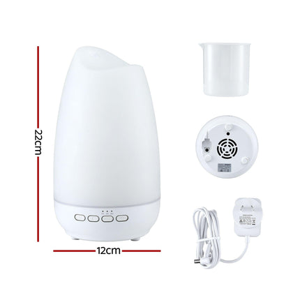 Devanti Ultrasonic Essential Oil Aroma Diffuser Aromatherapy Cool Mist Humidifier w/ LED Light 300ml.