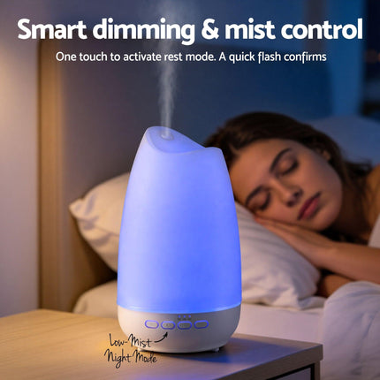 Devanti Ultrasonic Essential Oil Aroma Diffuser Aromatherapy Cool Mist Humidifier w/ LED Light 300ml.