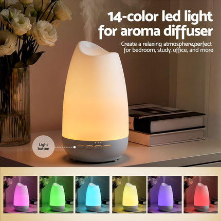 Devanti Ultrasonic Essential Oil Aroma Diffuser Aromatherapy Cool Mist Humidifier w/ LED Light 300ml.