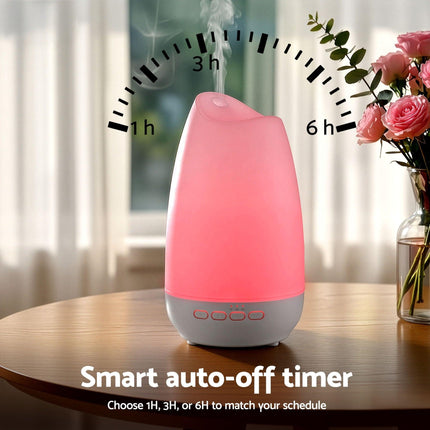 Devanti Ultrasonic Essential Oil Aroma Diffuser Aromatherapy Cool Mist Humidifier w/ LED Light 300ml.