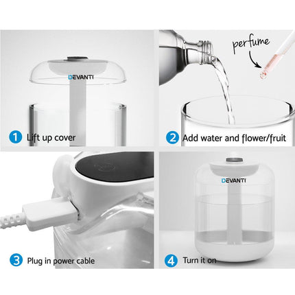 Devanti Aroma Diffuser Aromatherapy Humidifier 1L.